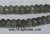 CLB180 15.5 inches 6*10mm faceted rondelle labradorite beads