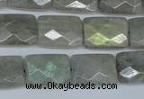 CLB197 15.5 inches 13*18mm faceted rectangle labradorite beads