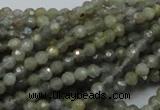 CLB20 15.5 inches 4mm faceted round labradorite gemstone beads