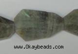 CLB207 15.5 inches 20-30mm*30-38mm faceted freeform labradorite beads