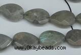 CLB209 15.5 inches 12*16mm faceted flat teardrop labradorite beads