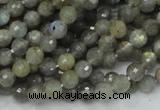 CLB21 15.5 inches 6mm faceted round labradorite gemstone beads