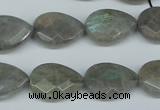 CLB210 15.5 inches 15*20mm faceted flat teardrop labradorite beads