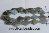 CLB215 15.5 inches 20*30mm - 30*40mm faceted freeform labradorite beads