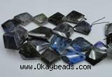 CLB219 15.5 inches 30*35mm - 40*45mm faceted freeform labradorite beads