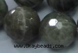 CLB26 15.5 inches 18mm faceted round labradorite gemstone beads