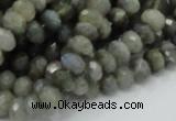 CLB29 15.5 inches 5*8mm faceted rondelle labradorite gemstone beads