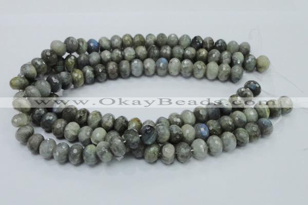 CLB32 15.5 inches 10*14mm faceted rondelle labradorite gemstone beads