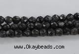 CLB359 15.5 inches 4mm faceted round black labradorite beads wholesale