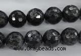 CLB362 15.5 inches 10mm faceted round black labradorite beads wholesale