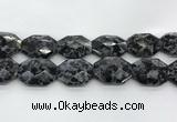 CLB380 24*32mm - 25*35mm faceted octagonal black labradorite beads