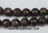 CLB403 15.5 inches 10mm faceted round grey labradorite beads