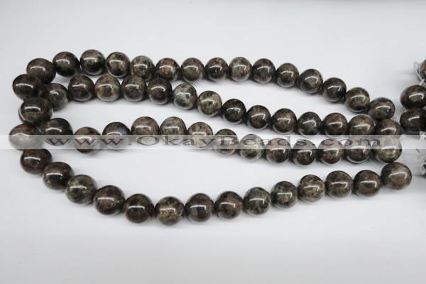 CLB435 15.5 inches 14mm round grey labradorite beads wholesale