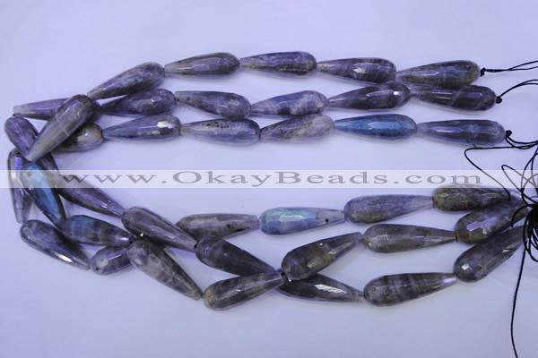 CLB507 15.5 inches 10*30mm faceted teardrop labradorite beads