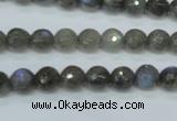 CLB511 15.5 inches 6mm faceted round labradorite gemstone beads