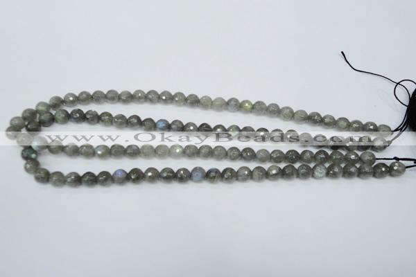 CLB512 15.5 inches 8mm faceted round labradorite gemstone beads