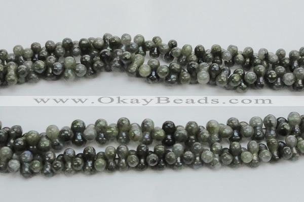 CLB631 15.5 inches 6*12mm bone AB-color labradorite beads