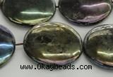 CLB641 15.5 inches 25mm flat round AB-color labradorite beads