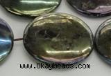 CLB644 15.5 inches 40mm flat round AB-color labradorite beads