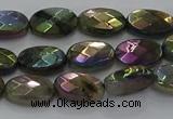 CLB673 15.5 inches 8*10mm faceted oval AB-color labradorite beads