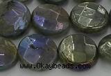 CLB679 15.5 inches 15mm faceted coin AB-color labradorite beads