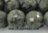 CLB715 15.5 inches 20mm faceted round labradorite gemstone beads