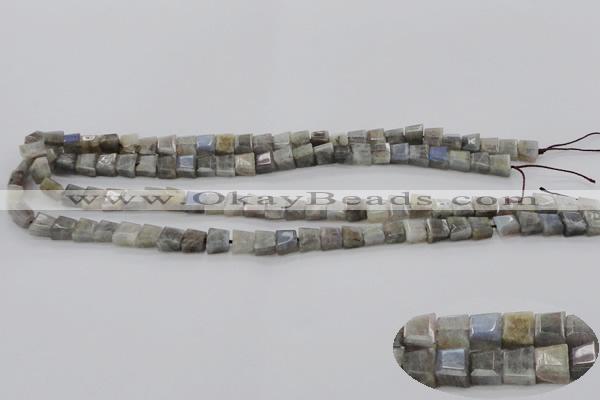 CLB752 15.5 inches 7*9mm faceted trapezoid labradorite gemstone beads