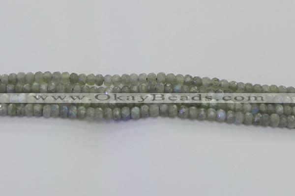 CLB772 15.5 inches 4*6mm faceted rondelle labradorite beads