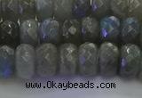 CLB774 15.5 inches 6*10mm faceted rondelle labradorite beads