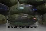 CLB788 15.5 inches 10*20mm faceted rice AB-color labradorite beads