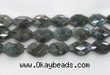 CLB798 20*28mm - 22*32mm faceted octagonal labradorite beads