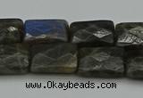 CLB961 15.5 inches 12*16mm faceted rectangle labradorite beads