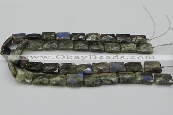 CLB961 15.5 inches 12*16mm faceted rectangle labradorite beads