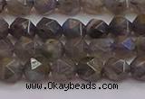 CLB972 15.5 inches 8mm faceted nuggets labradorite gemstone beads