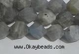 CLB997 15.5 inches 8mm faceted nuggets matte labradorite beads