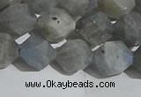 CLB998 15.5 inches 10mm faceted nuggets matte labradorite beads