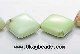 CLE13 15*15mm rhombic lemon turquoise gemstone beads Wholesale