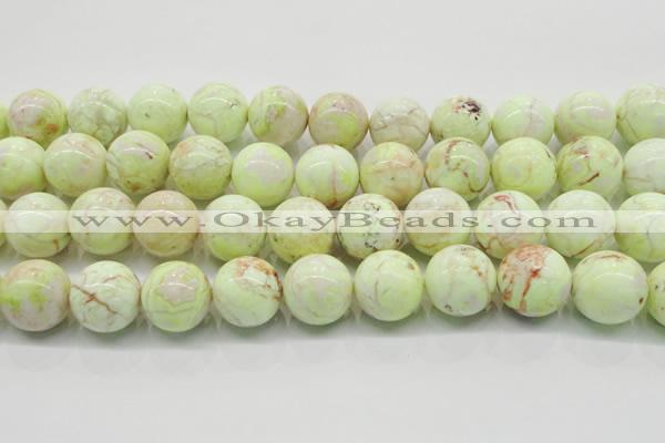 CLE206 15.5 inches 16mm round lemon turquoise beads wholesale