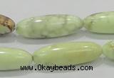 CLE36 15.5 inches 10*30mm rice lemon turquoise beads wholesale