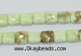 CLE38 15.5 inches 8*8mm square lemon turquoise beads wholesale