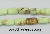 CLE40 15.5 inches 8*12mm rectangle lemon turquoise beads wholesale