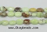 CLE45 15.5 inches 6*8mm oval lemon turquoise beads wholesale