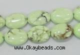 CLE46 15.5 inches 12*16mm oval lemon turquoise beads wholesale