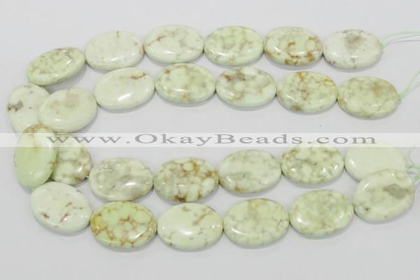 CLE47 15.5 inches 22*30mm oval lemon turquoise beads wholesale