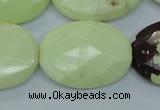 CLE58 15.5 inches 22*30mm faceted oval lemon turquoise beads