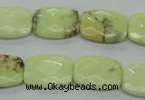 CLE63 15.5 inches 13*18mm faceted rectangle lemon turquoise beads