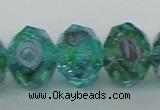 CLG20 13.5 inches 9*12mm faceted rondelle handmade lampwork beads