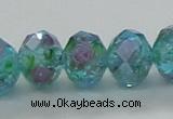 CLG28 15 inches 8*10mm faceted rondelle handmade lampwork beads