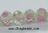 CLG31 15 inches 8*10mm faceted rondelle handmade lampwork beads