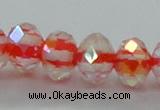 CLG40 14 inches 8*10mm faceted rondelle handmade lampwork beads